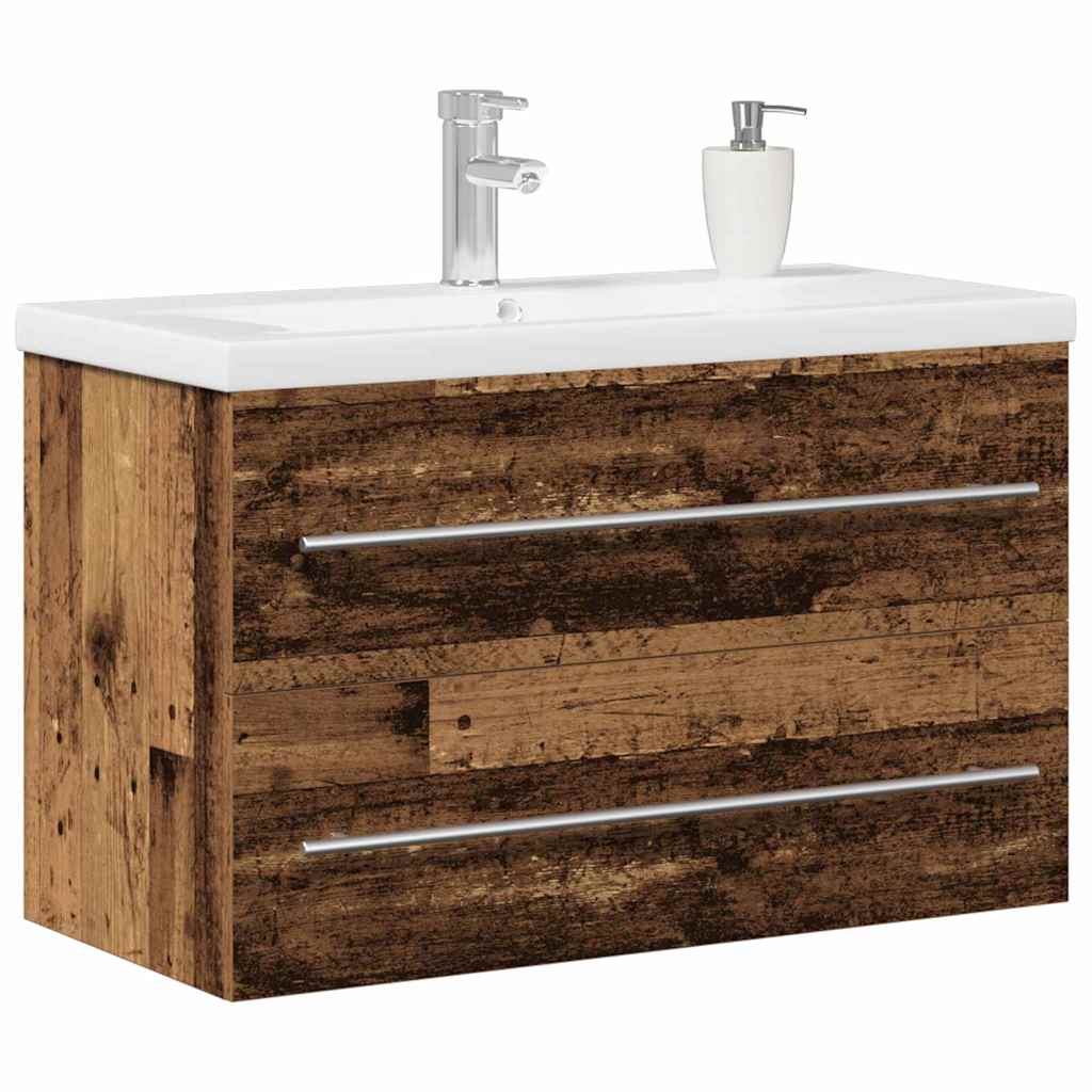 Baderomsvaskeskap Gammelt tre 80 x 38.5 x 48 cm Konstruert tre