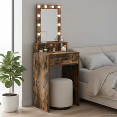 Sminkebord med skuff Brun 50 x 41 x 140 cm Konstruert tre