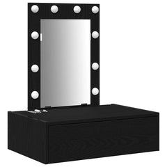 Sminkebord med skuff Svart 60 x 40 x 70 cm Konstruert tre