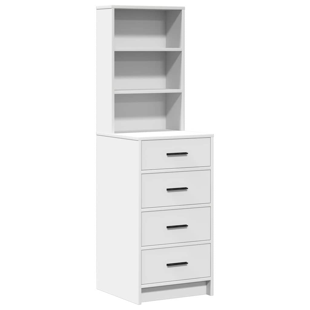 Sminkebord med skuff 2 pcs Hvit 50 x 41 x 135 cm Konstruert tre