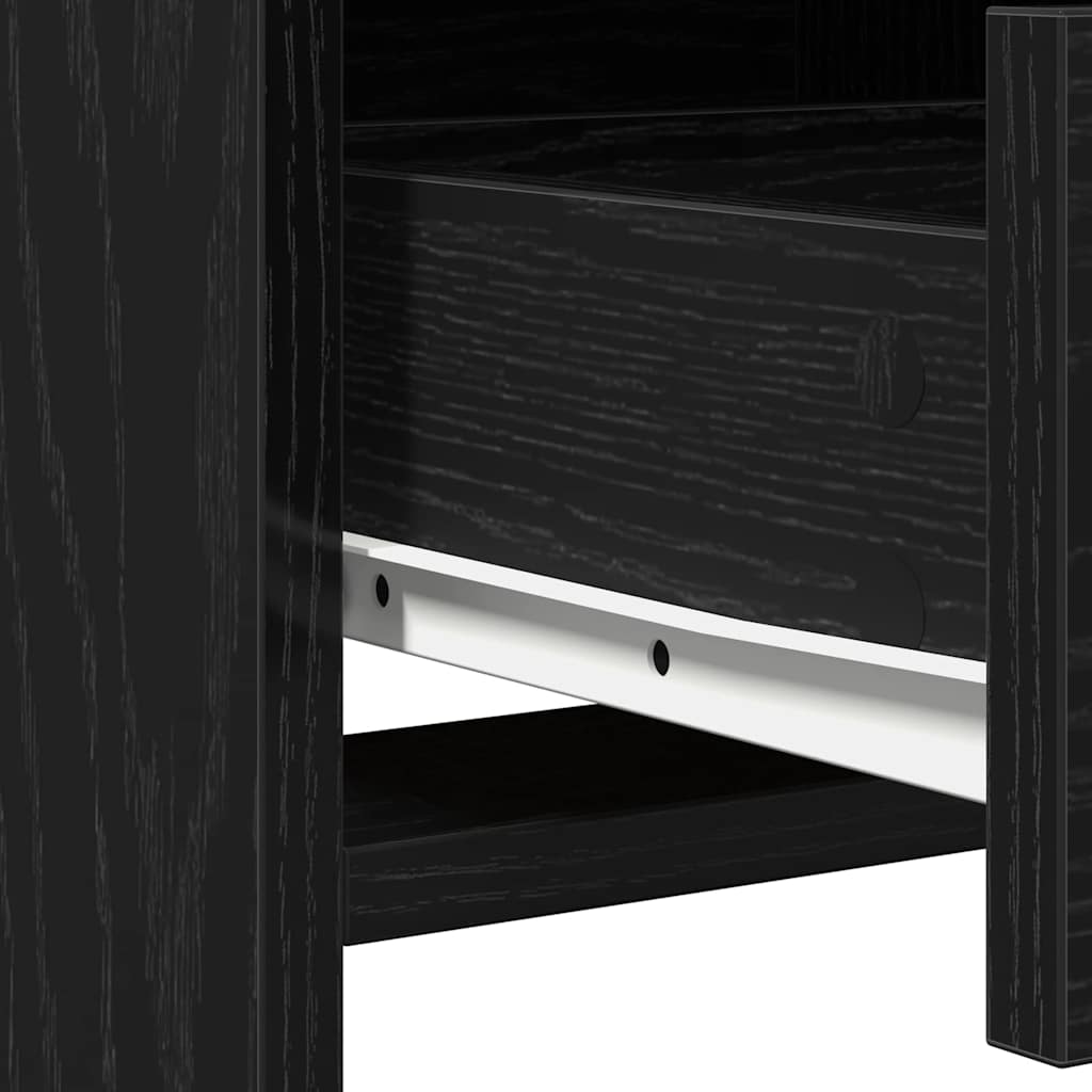 Sminkebord 2 pcs Svart 50 x 41 x 135 cm Konstruert tre