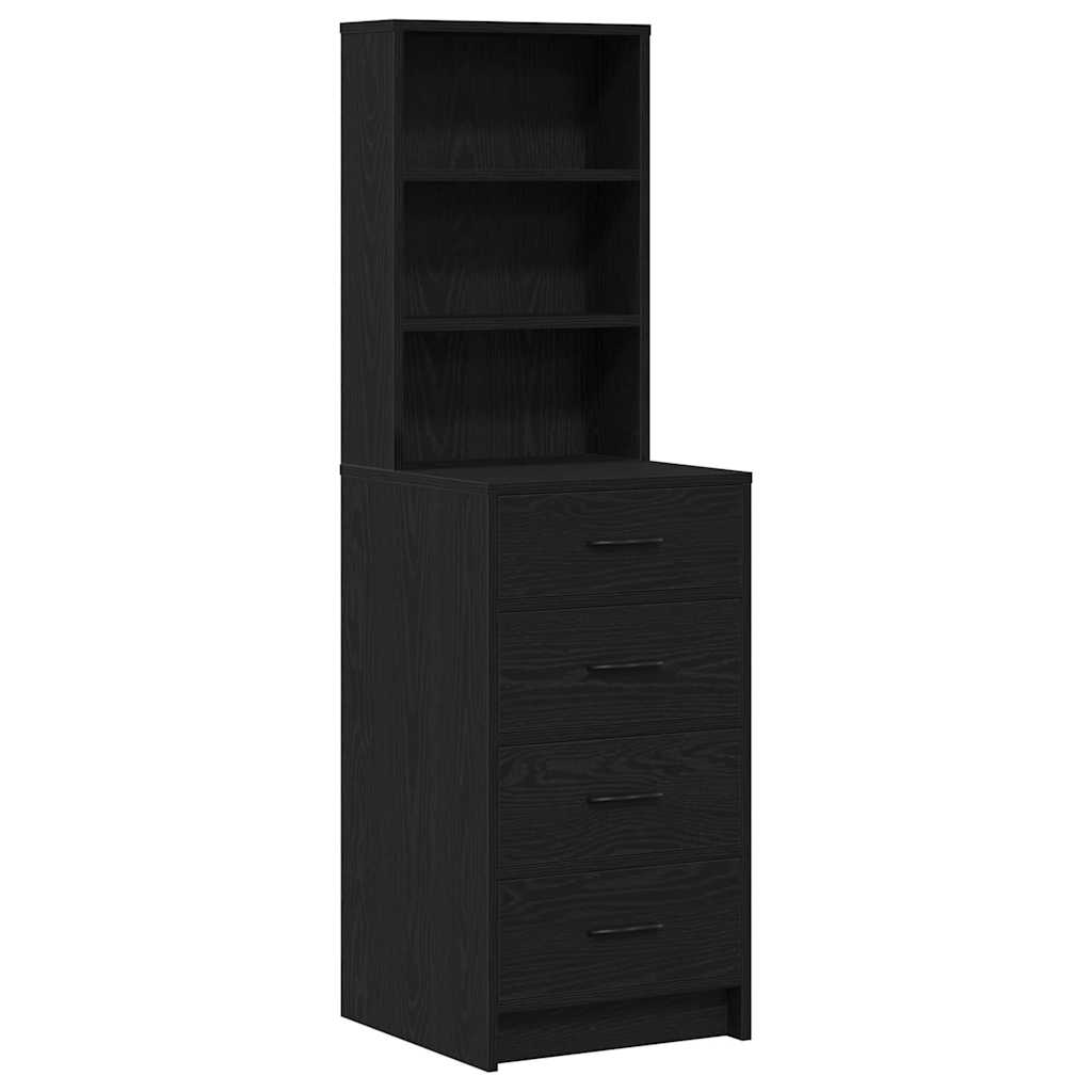 Sminkebord 2 pcs Svart 50 x 41 x 135 cm Konstruert tre