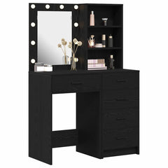 Sminkebord 2 pcs Svart 50 x 41 x 135 cm Konstruert tre