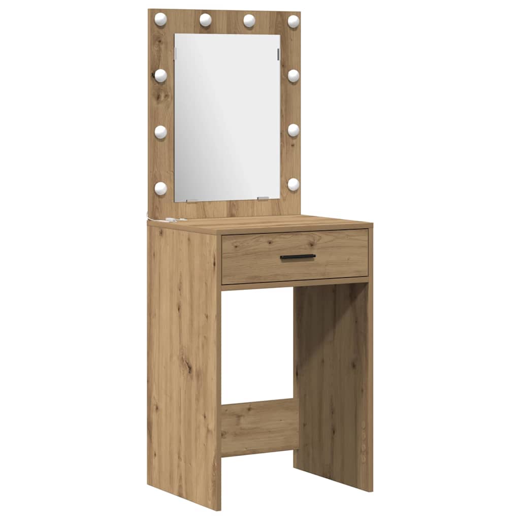 Sminkebord med skuff 2 pcs Brun 50 x 41 x 135 cm Konstruert tre