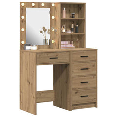 Sminkebord med skuff 2 pcs Brun 50 x 41 x 135 cm Konstruert tre