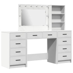 Sminkebord med skuff 3 pcs Hvit 40 x 41 x 135 cm Konstruert tre