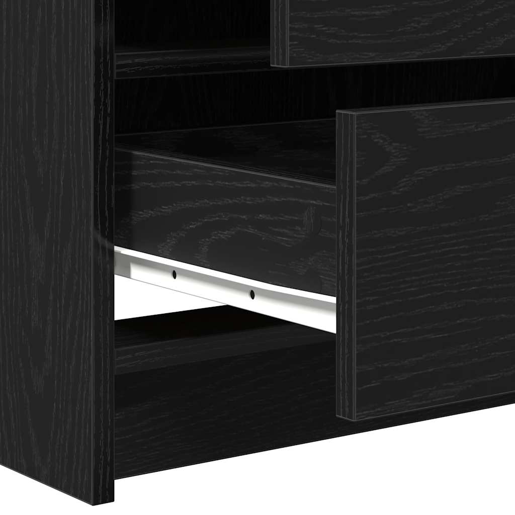 Sminkebord 3 pcs Svart 40 x 41 x 135 cm Konstruert tre