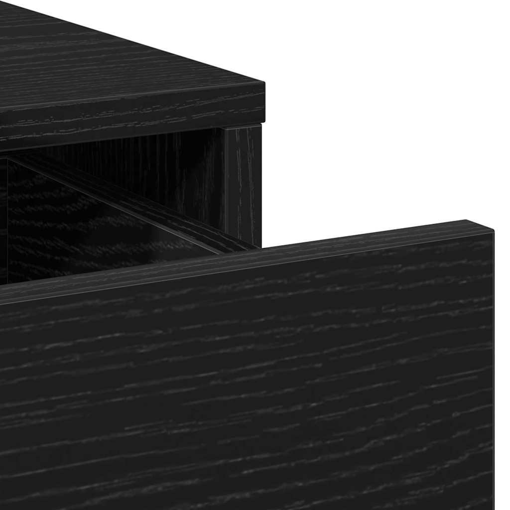 Sminkebord 3 pcs Svart 40 x 41 x 135 cm Konstruert tre