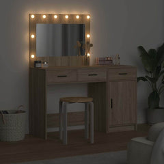 Sminkebord med skuff 2 pcs Brun 40 x 41 x 75 cm Konstruert tre