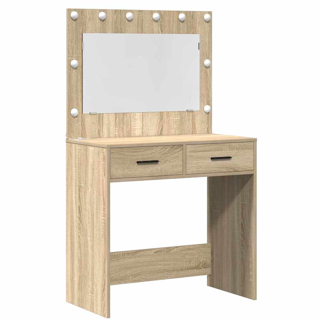 Sminkebord med skuff 2 pcs Brun 40 x 41 x 75 cm Konstruert tre