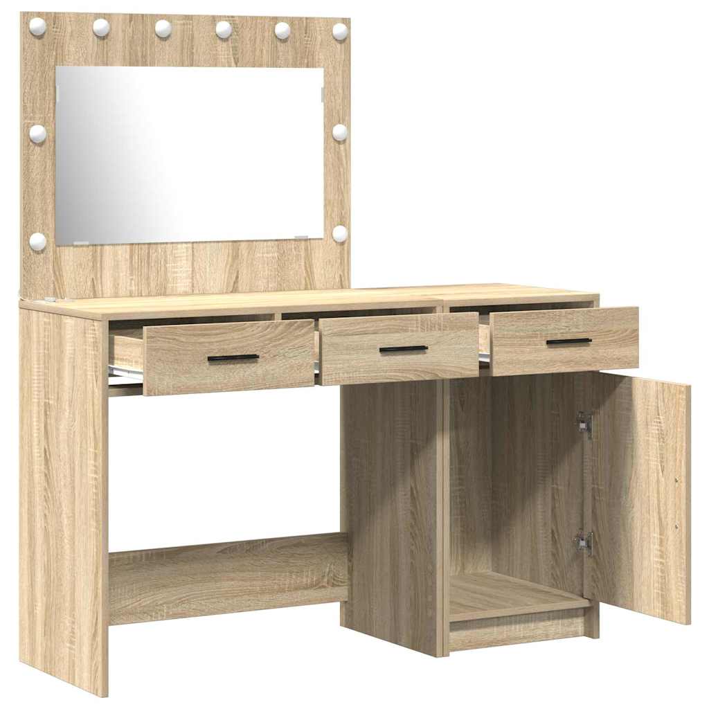 Sminkebord med skuff 2 pcs Brun 40 x 41 x 75 cm Konstruert tre