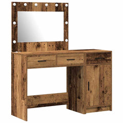 Sminkebord med skuff 2 pcs Brun 40 x 41 x 75 cm Konstruert tre