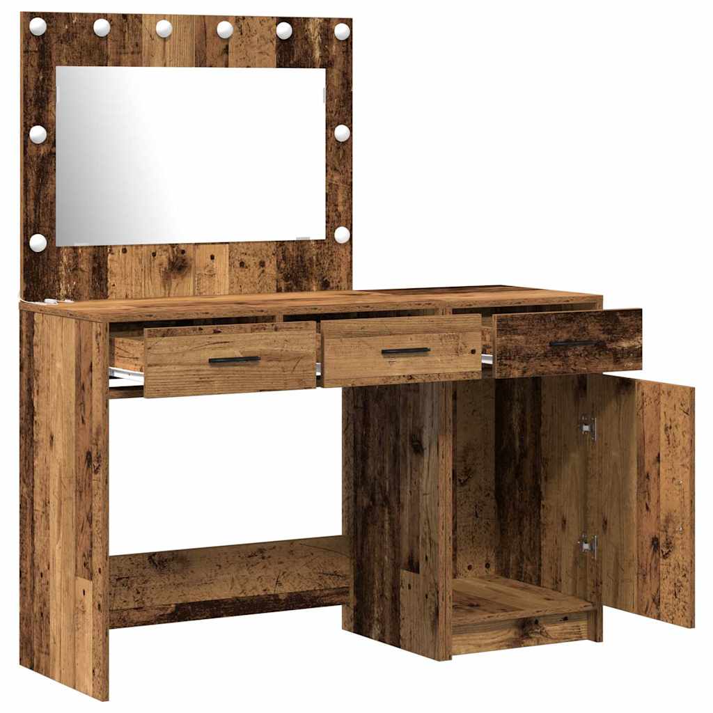 Sminkebord med skuff 2 pcs Brun 40 x 41 x 75 cm Konstruert tre