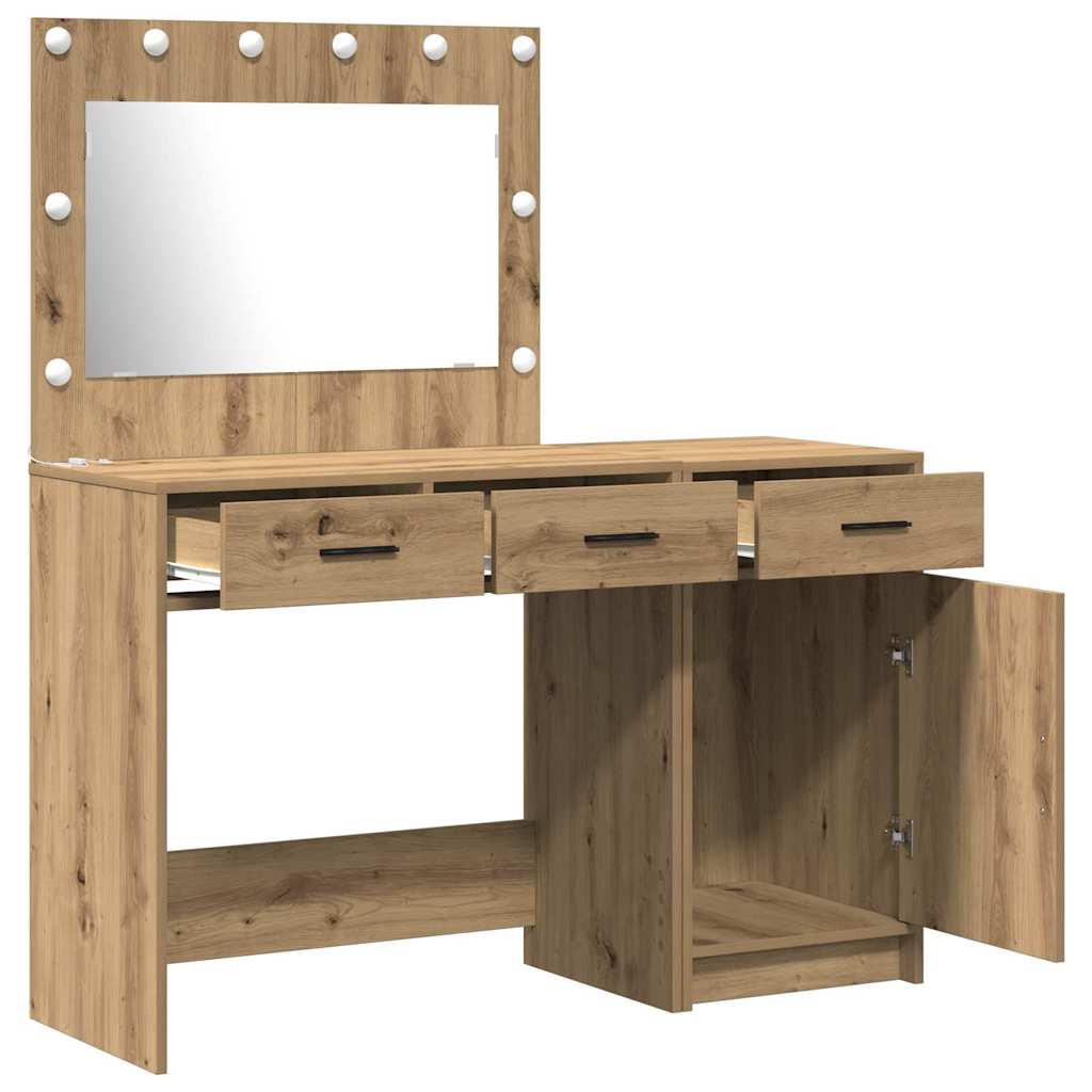 Sminkebord med skuff 2 pcs Brun 40 x 41 x 75 cm Konstruert tre