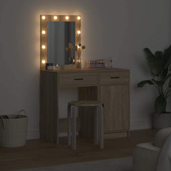 Sminkebord med skuff 2 pcs Brun 50 x 41 x 135 cm Konstruert tre