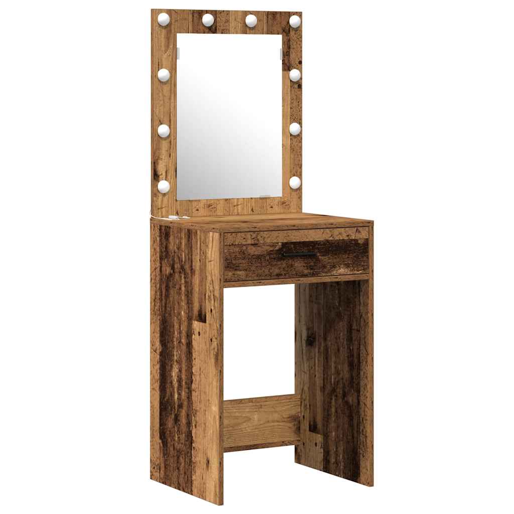Sminkebord med skuff 2 pcs Brun 50 x 41 x 135 cm Konstruert tre