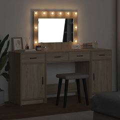 Sminkebord med skuff 3 pcs Brun 40 x 41 x 75 cm Konstruert tre