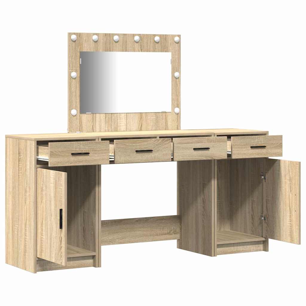 Sminkebord med skuff 3 pcs Brun 40 x 41 x 75 cm Konstruert tre