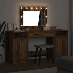 Sminkebord med skuff 3 pcs Brun 40 x 41 x 75 cm Konstruert tre