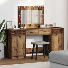 Sminkebord med skuff 3 pcs Brun 40 x 41 x 75 cm Konstruert tre