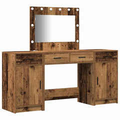 Sminkebord med skuff 3 pcs Brun 40 x 41 x 75 cm Konstruert tre
