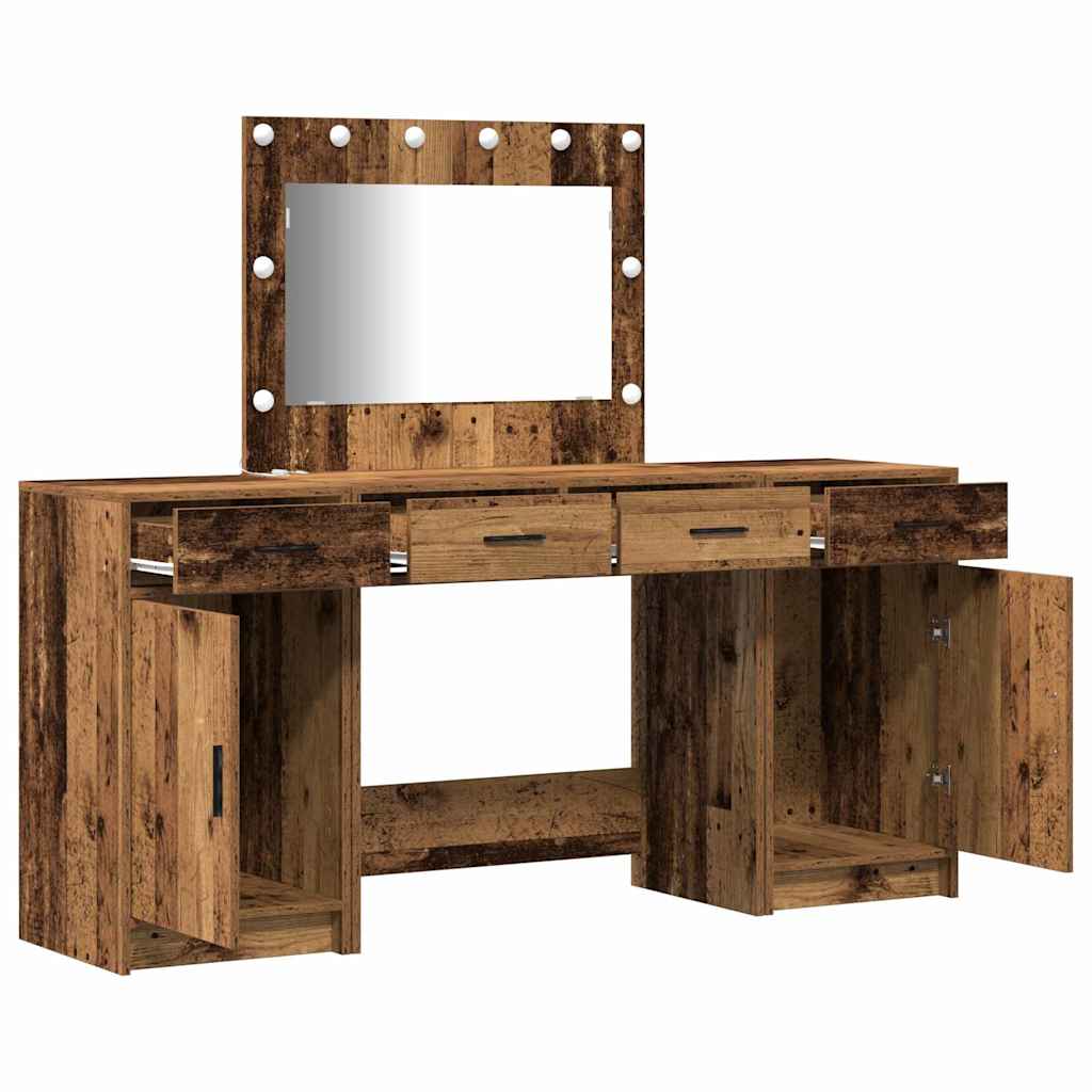 Sminkebord med skuff 3 pcs Brun 40 x 41 x 75 cm Konstruert tre