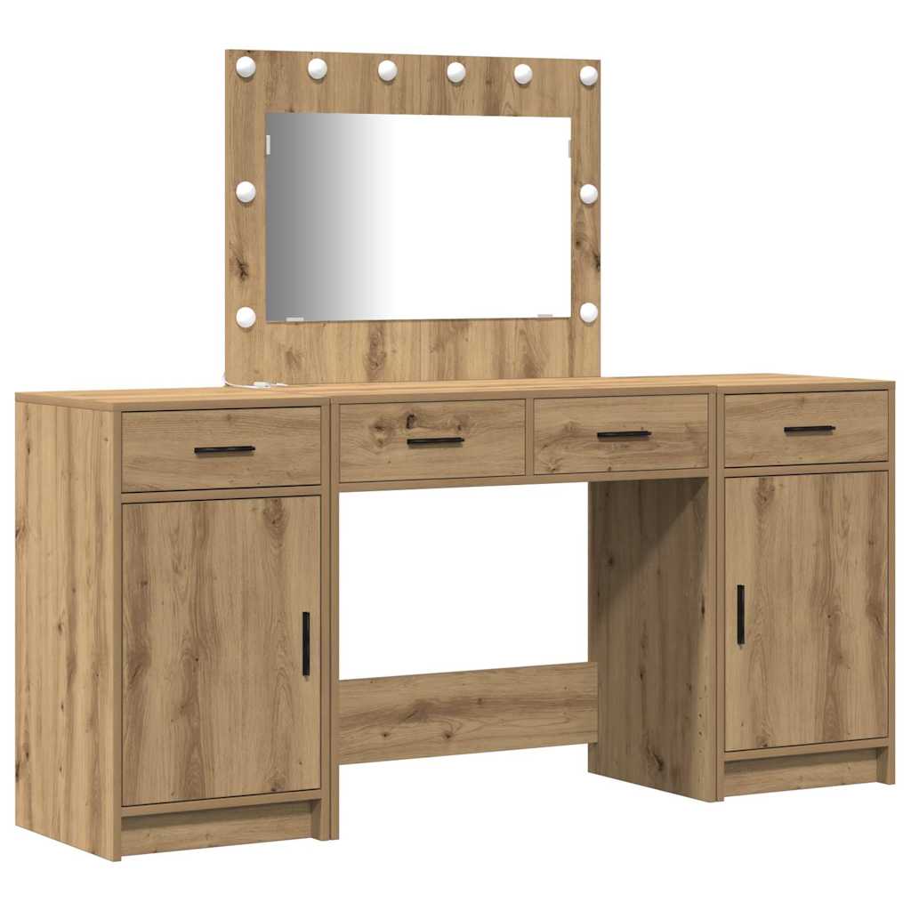 Sminkebord med skuff 3 pcs Brun 40 x 41 x 75 cm Konstruert tre