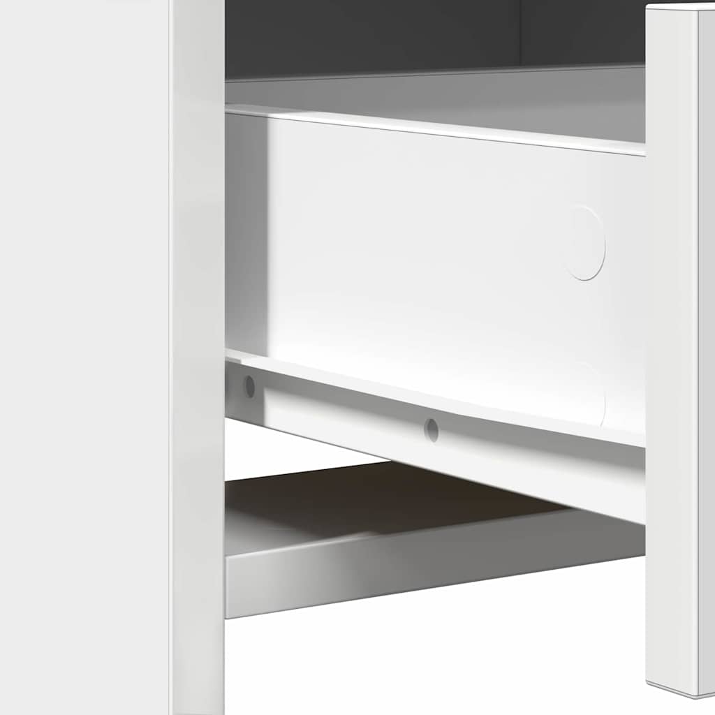 Sminkebord med dør 2 pcs Hvit 78.5 x 41 x 135 cm Konstruert tre