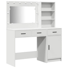 Sminkebord med dør 2 pcs Hvit 78.5 x 41 x 135 cm Konstruert tre