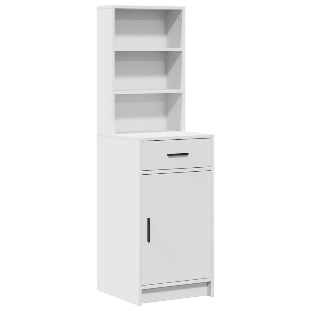 Sminkebord med dør 2 pcs Hvit 78.5 x 41 x 135 cm Konstruert tre