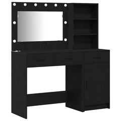 Sminkebord 2 pcs Svart 78.5 x 41 x 135 cm Konstruert tre