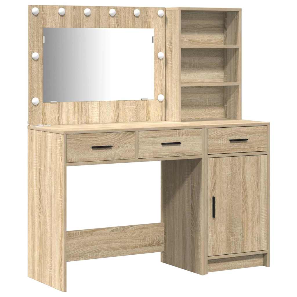 Sminkebord med dør 2 pcs Brun 78.5 x 41 x 135 cm Konstruert tre
