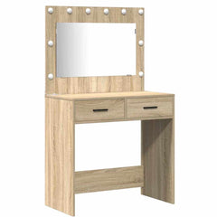 Sminkebord med dør 2 pcs Brun 78.5 x 41 x 135 cm Konstruert tre