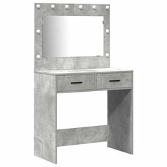 Sminkebord med dør 2 pcs Grå 78.5 x 41 x 135 cm Konstruert tre