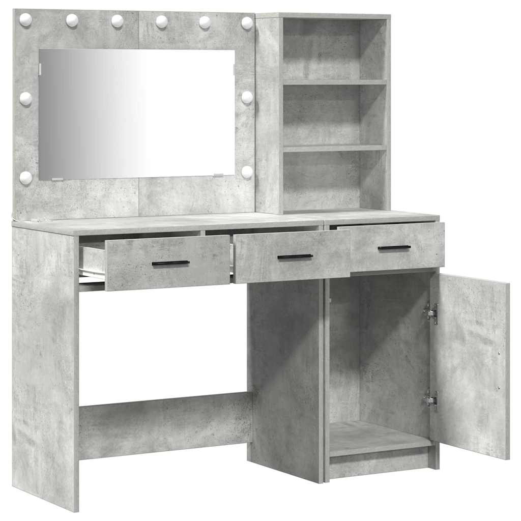 Sminkebord med dør 2 pcs Grå 78.5 x 41 x 135 cm Konstruert tre