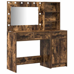 Sminkebord med dør 2 pcs Brun 78.5 x 41 x 135 cm Konstruert tre