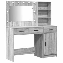 Sminkebord med dør 2 pcs Grå 78.5 x 41 x 135 cm Konstruert tre