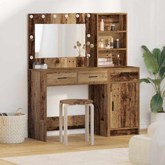 Sminkebord med dør 2 pcs Brun 78.5 x 41 x 135 cm Konstruert tre
