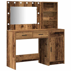 Sminkebord med dør 2 pcs Brun 78.5 x 41 x 135 cm Konstruert tre