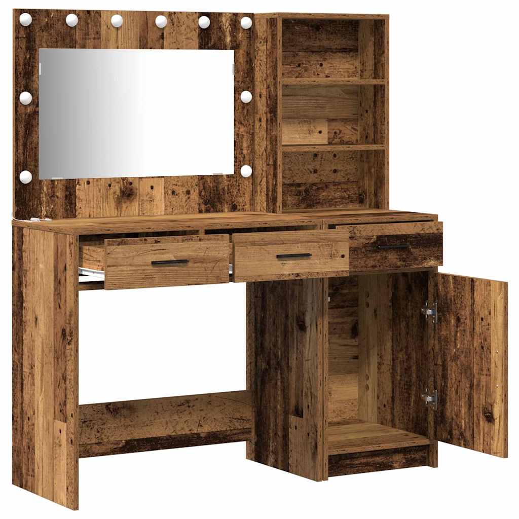 Sminkebord med dør 2 pcs Brun 78.5 x 41 x 135 cm Konstruert tre