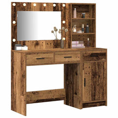 Sminkebord med dør 2 pcs Brun 78.5 x 41 x 135 cm Konstruert tre