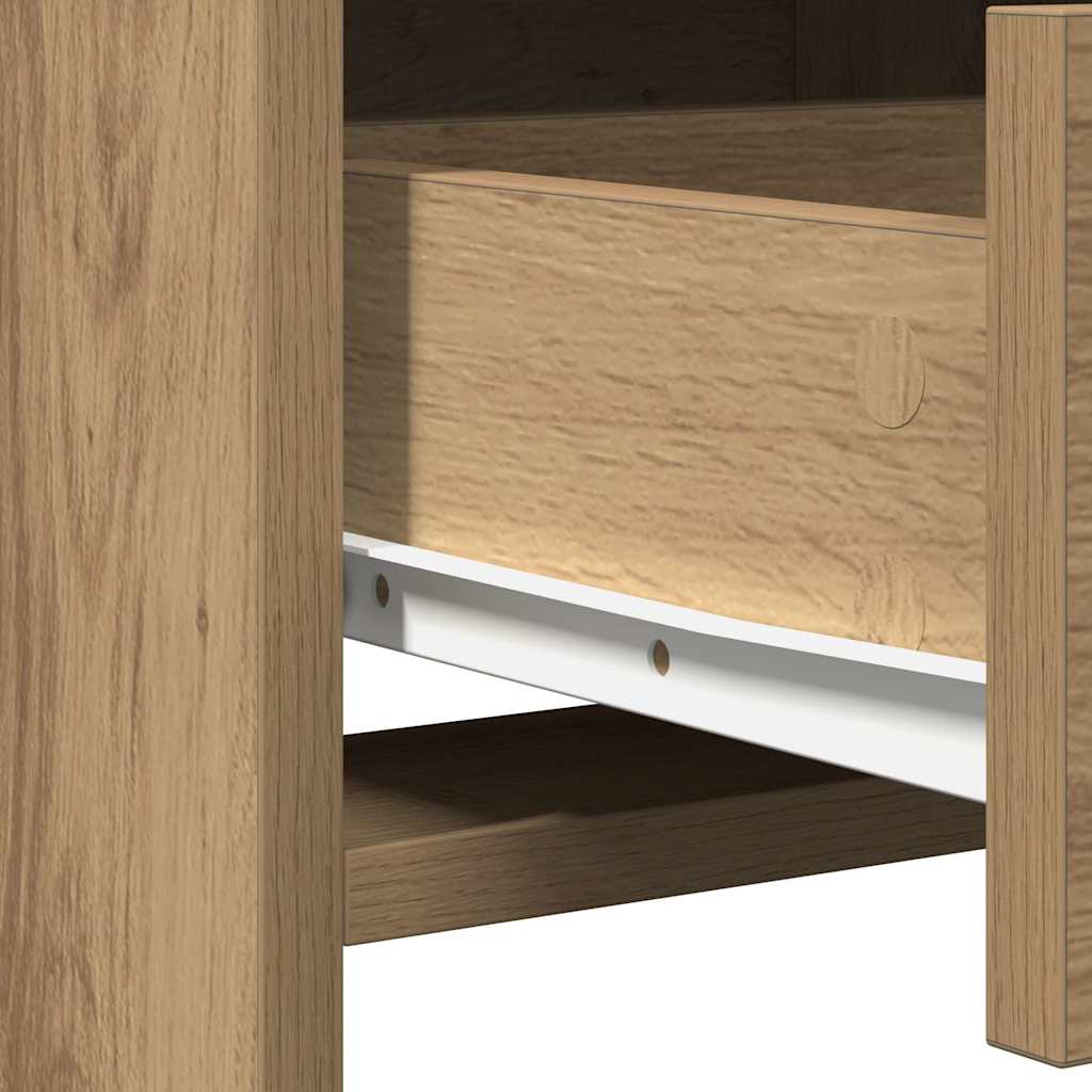 Sminkebord med dør 2 pcs Brun 78.5 x 41 x 135 cm Konstruert tre