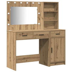 Sminkebord med dør 2 pcs Brun 78.5 x 41 x 135 cm Konstruert tre