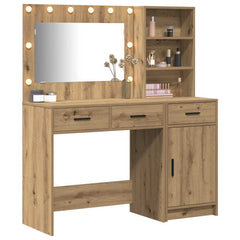 Sminkebord med dør 2 pcs Brun 78.5 x 41 x 135 cm Konstruert tre