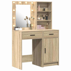 Sminkebordsett 2 pcs Sonoma eik 50 x 41 x 135 cm Konstruert tre