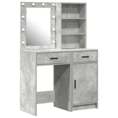 Sminkebordsett 2 pcs Betonggrå 50 x 41 x 135 cm Konstruert tre