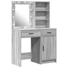 Sminkebordsett 2 pcs Grå sonoma 50 x 41 x 135 cm Konstruert tre