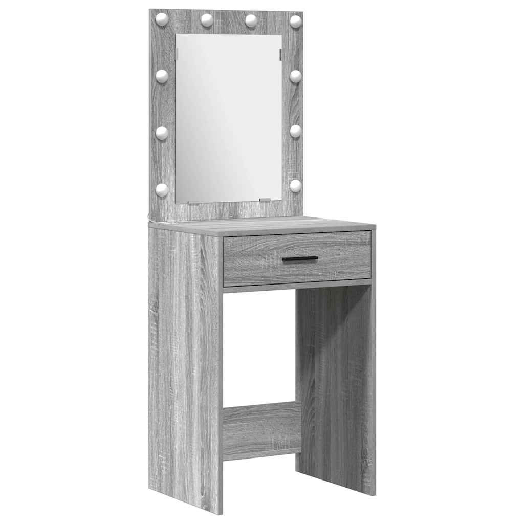 Sminkebordsett 2 pcs Grå sonoma 50 x 41 x 135 cm Konstruert tre