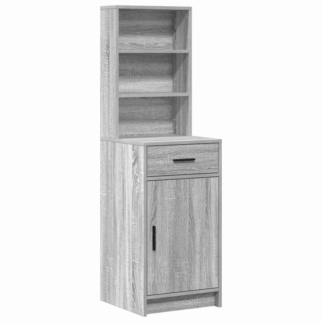 Sminkebordsett 2 pcs Grå sonoma 50 x 41 x 135 cm Konstruert tre