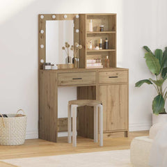 Sminkebordsett med skuff 2 pcs artisan eik 50 x 41 x 135 cm